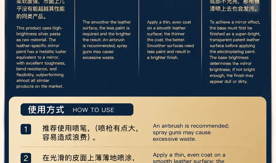 皮革耐折镜面电镀漆产品详情图2