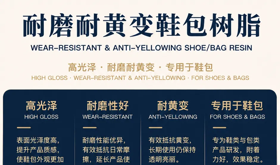 耐磨耐黄变鞋包树脂产品详情图1