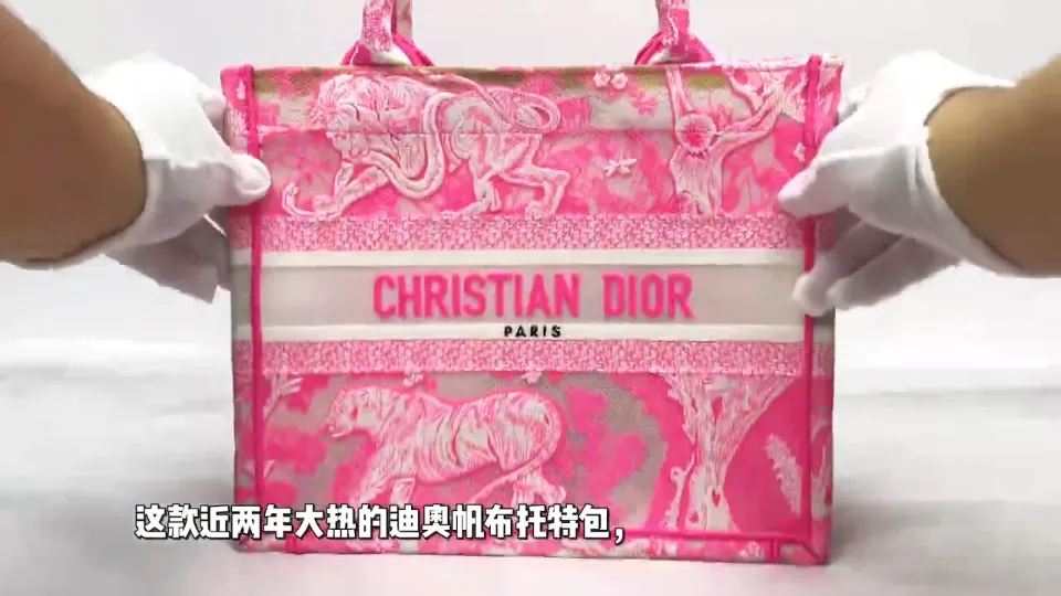 Dior canvas tote painted-pattern restoration 3