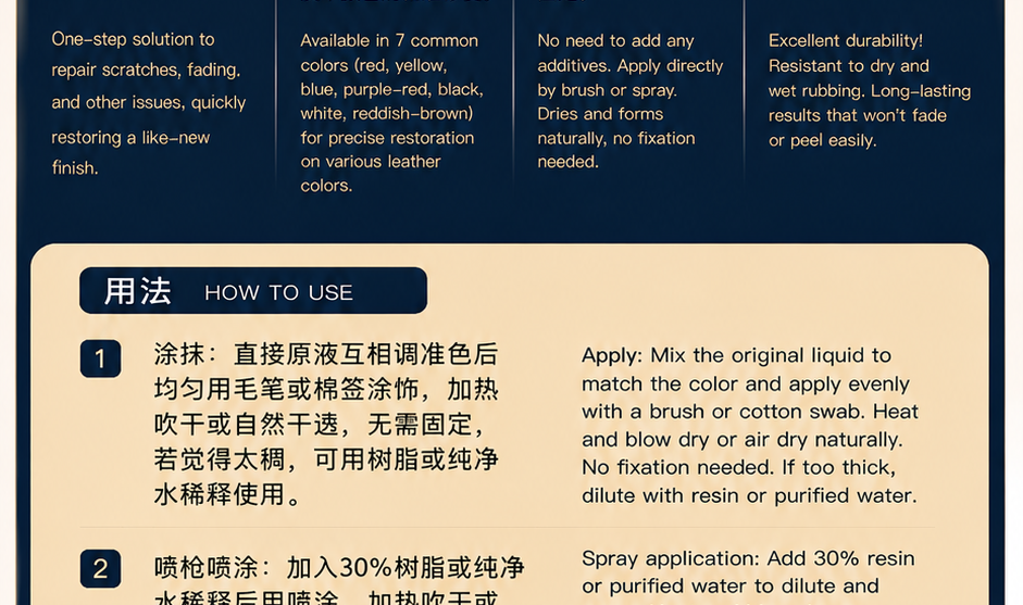 Combined Luxury Leather Damage & Colour Repair — original product image 2