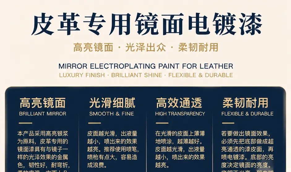 皮革耐折镜面电镀漆产品详情图1